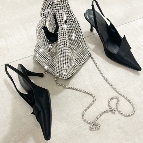 Sergio Rossi Shoes - Sergio Rossi Pointed Toe Bow Slingbacks